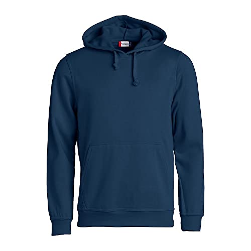 CliQue Herren Basic Kapuzenpullover, Blau (Dunkles Marineblau), XL von Clique