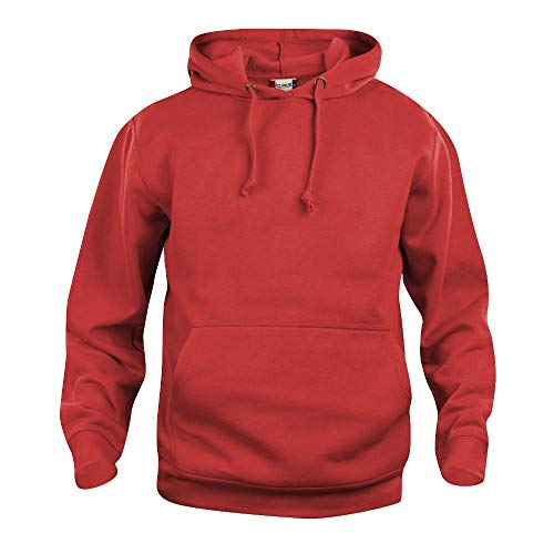 CliQue Herren Basic Kapuzenpullover, rot, L von Clique