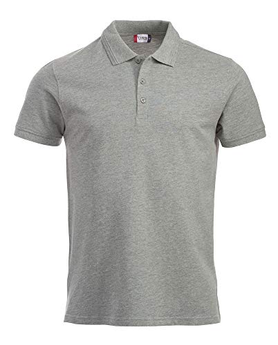 CliQue Herren Manhattan Polohemd, Grau (Grau), meliert, XXXXX-Large von Clique
