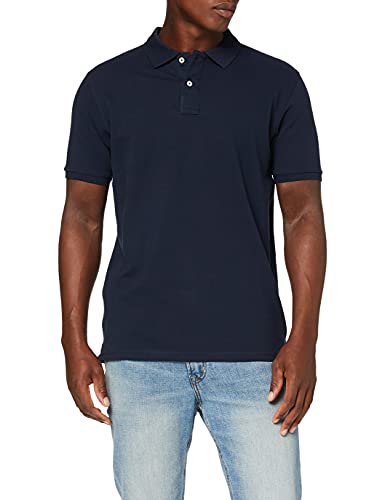 CliQue Herren Premium Polo Shirt Poloshirt, Blau (Dark Navy 580), S von Clique