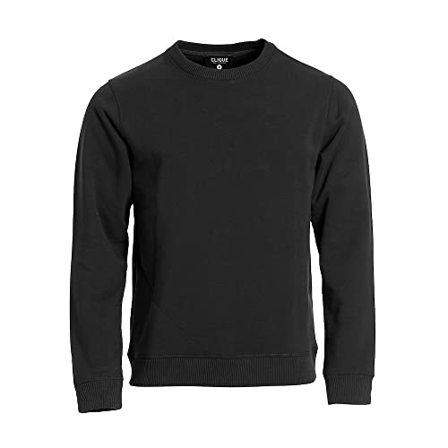 CliQue Herren Roundneck Classic Sweatshirt, Schwarz, XL von Clique