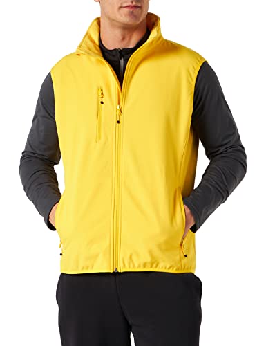 CliQue Herren Softshell Vest Gilet Outdoor Weste, Gelb, L von Clique