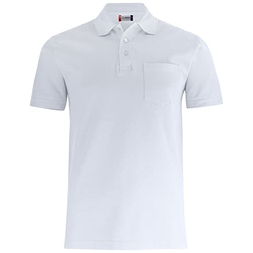 CliQue Unisex Basic Polo w. Pocket Polohemd, weiß, M von Clique