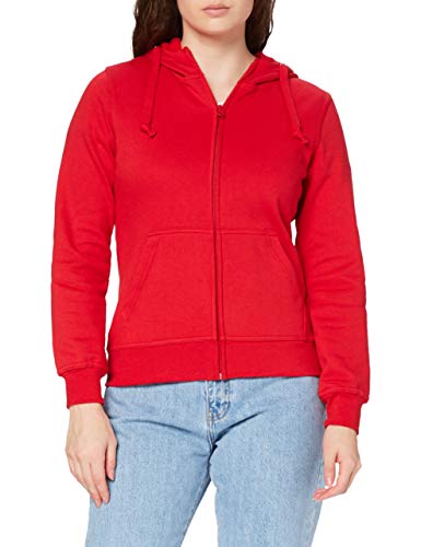 Clique - Damen Kapuzen Sweatjacke 'Basic Hoodie' / rot (35), M von Clique