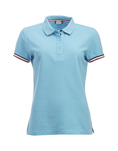 CliQue Damen Newton Ladies Polo Polohemd, Blau (Himmelblau), Small von Clique