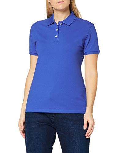 CliQue Damen Premium Polo Shirt Polohemd, Blau (Königsblau), Large von Clique