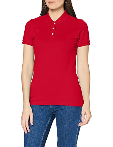 CliQue Damen Premium Polo Shirt Polohemd, rot, Large von Clique