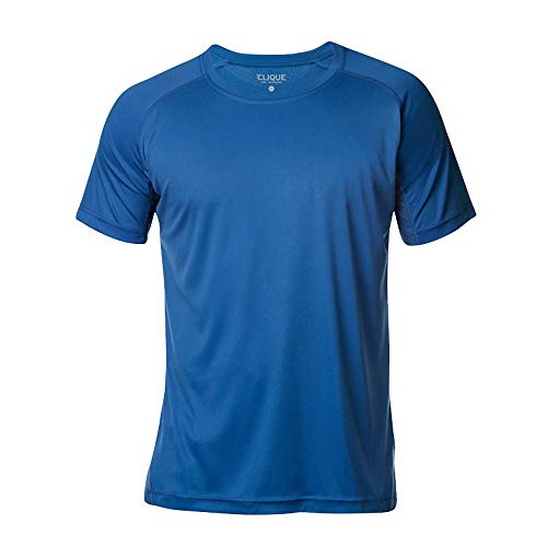 Herren T-Shirt, Laufshirt, hohe Sichtbarkeit, neonfarben, CQ029338, Royalblau (55), XL von Clique