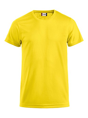 Herren T-Shirt, Laufshirt, hohe Sichtbarkeit, neonfarben, CQ029338, Zitrone, Large von Clique