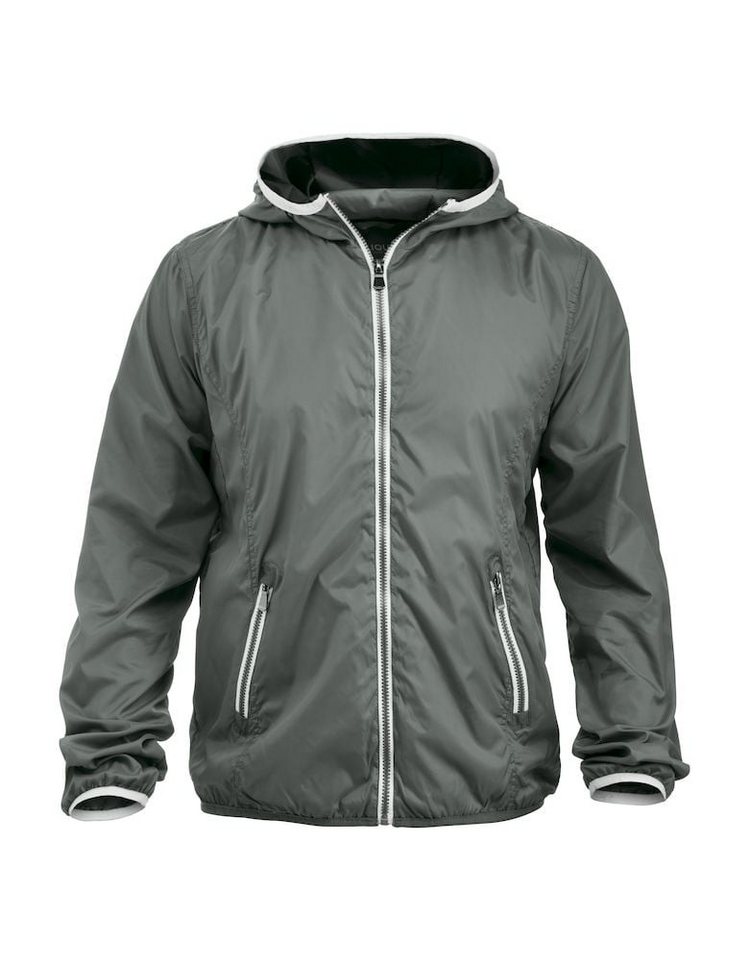 Clique Funktionsjacke Übergangsjacke Hardy (moderne Windbreaker mit Kapuze) grau Herren von Clique