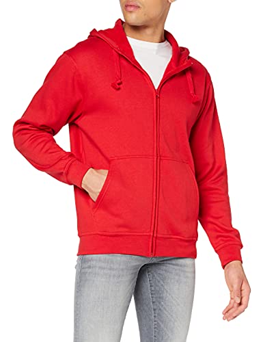 CliQue Herren Basic Full Zip Hoody Kapuzenpullover, Rot (Red 35), Large von Clique