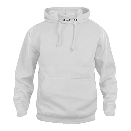 CliQue Herren Basic Kapuzenpullover, weiß, M von Clique