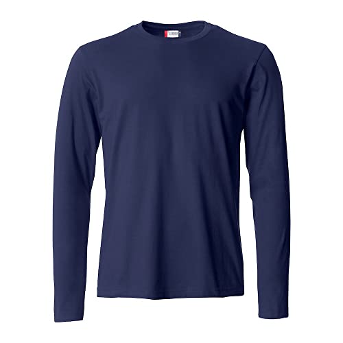 Clique Herren Basic Langarm T-Shirt, Dunkles Marineblau , 3X-Groß von Clique