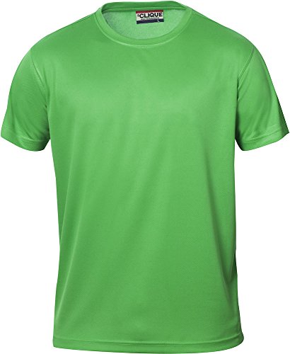 Clique Herren Funktions T-Shirt aus Polyester T-Shirt für den Sport, perforiert und feuchtigkeitsabführend in 10 Farben S M L XL XXL XXXL XXXXL (Apfelgrün, L (Large)) von Clique