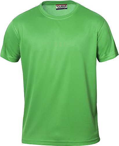 Clique Herren Funktions T-Shirt aus Polyester T-Shirt für den Sport, perforiert und feuchtigkeitsabführend in 10 Farben S M L XL XXL XXXL XXXXL (Apfelgrün, M) von Clique