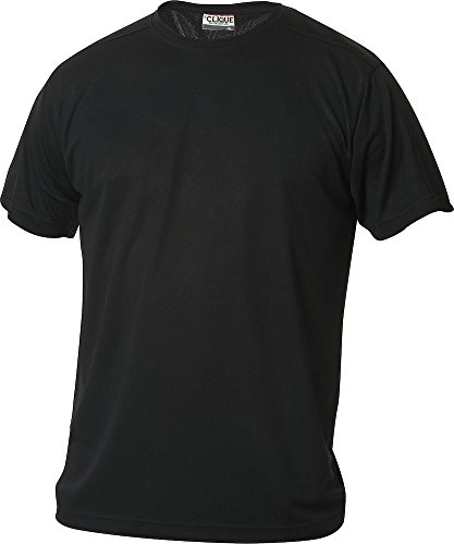 Clique Herren Funktions T-Shirt aus Polyester T-Shirt für den Sport, perforiert und feuchtigkeitsabführend in 10 Farben S M L XL XXL XXXL XXXXL (SCHWARZ, 3XL) von Clique