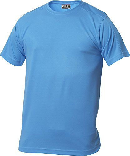 Clique Herren Funktions T-Shirt aus Polyester T-Shirt für den Sport, perforiert und feuchtigkeitsabführend in 10 Farben S M L XL XXL XXXL XXXXL (Türkis, XXL) von Clique