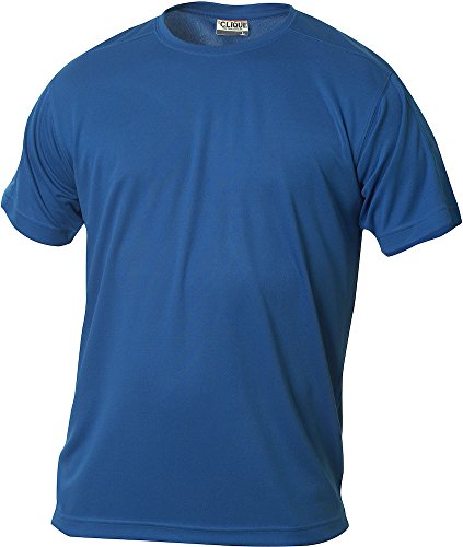 Clique Herren Funktions T-Shirt aus Polyester T-Shirt für den Sport, perforiert und feuchtigkeitsabführend in Royalblau, Grösse M von Clique