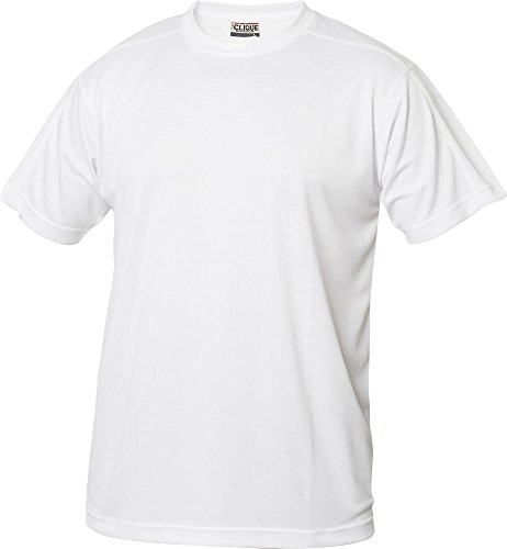 Clique Herren Funktions T-Shirt aus Polyester T-Shirt für den Sport, perforiert und feuchtigkeitsabführend in Weiss, Grösse XXL von Clique