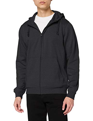 CliQue Herren Kapuzenjacke mit durchgehendem Reißverschluss Hoodie, Blickdicht, Grün (Anthrazit-Melange), XXXL von Clique