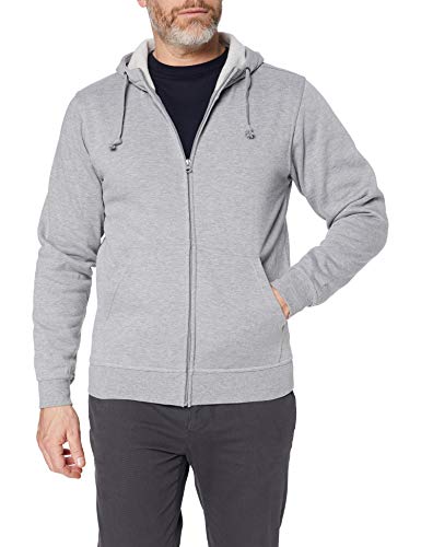 Clique - Herren Kapuzen-Sweatjacke 'Basic Hoodie' / Graumeliert (95), 5XL von Clique