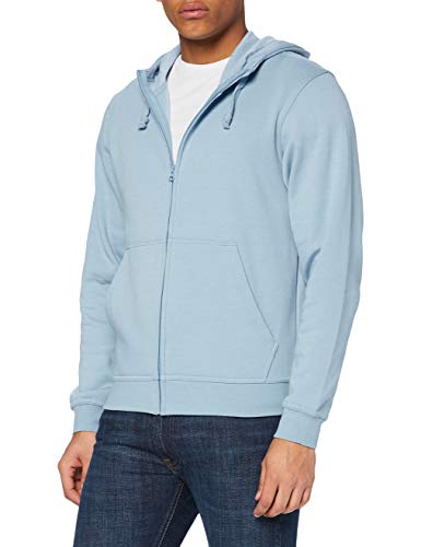 CliQue Herren Kapuzenjacke mit durchgehendem Reißverschluss Hoodie, Blickdicht, Blau (hellblau), XXXL von Clique