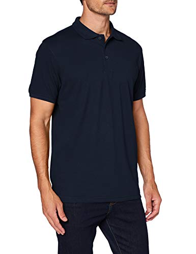 CliQue Herren Manhattan Poloshirt, Blau (Dunkles Marineblau), XL von Clique