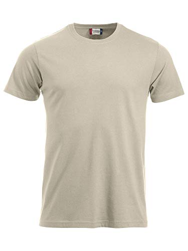 CliQue Herren New Classic T-Shirt, Blickdicht, Braun (Light Khaki), 3XL von Clique