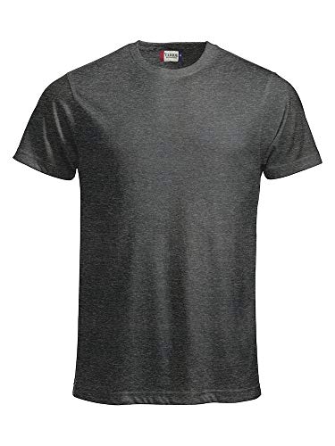 CliQue Herren New Classic T-Shirt, Grau (Anthrazit Melange), L von Clique