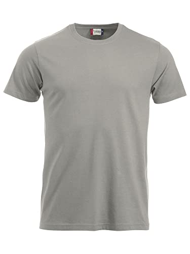 CliQue Herren New Classic T-Shirt, Grau (Silber), L von Clique
