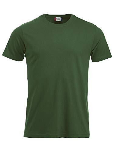 CliQue Herren New Classic T-Shirt, Grün (Flasche), L von Clique