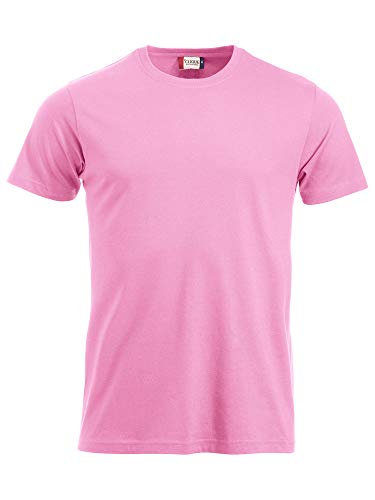 CliQue Herren New Classic T-Shirt, Pink (Bright Pink), L von Clique
