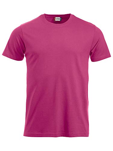 CliQue Herren New Classic T-Shirt, Pink (Bright Cerise), XL von Clique
