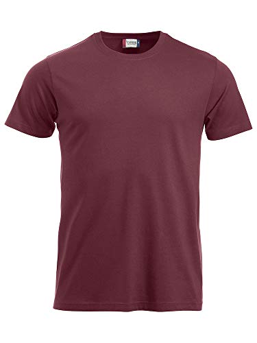 Clique Herren New Classic T-Shirt, Red (Burgundy), L von Clique