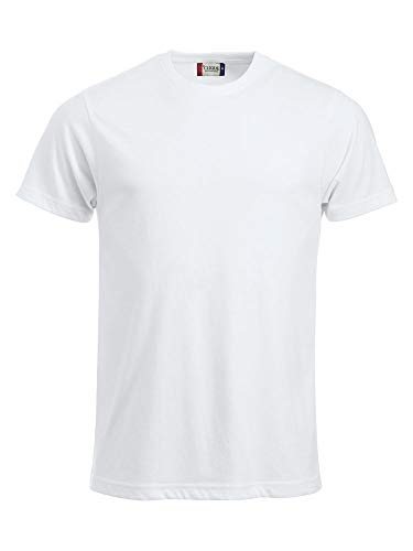 CliQue Herren New Classic T-Shirt, Blickdicht, weiß, L von Clique