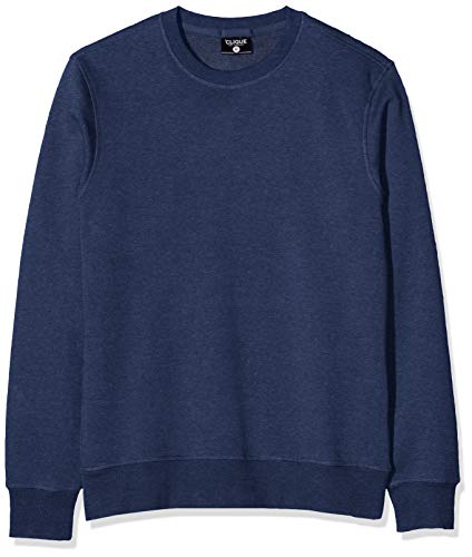 CliQue Herren Roundneck Classic Sweatshirt, Blau (Blue Melange), XX-Large von Clique