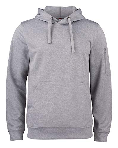 Clique Kapuzensweat Basic Active Hoody Unisex NEU, Wähle Deine Größe:M, Wähle Deine Farbe:grau meliert von Clique