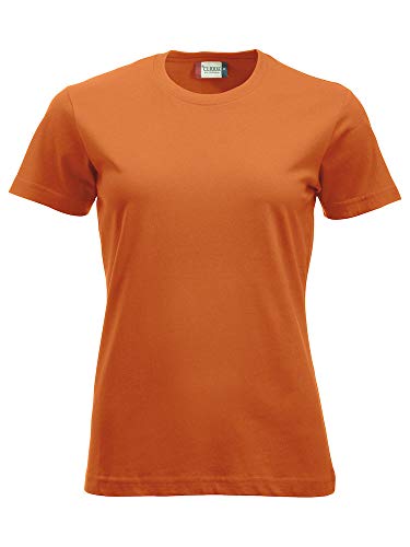 Clique - New Classic-T Damen T-Shirt Halbarm T-Shirt aus Baumwolljersey Frühling Sommer in verschiedenen Farben und Größen (Orange S), Orange von Clique