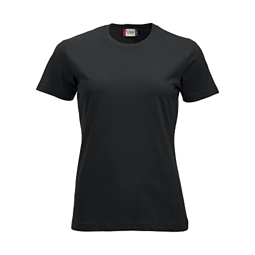 Clique - T-Shirt mit halblangem Ärmel, für Damen, aus Baumwolljersey, Frühling und Sommer, erhältlich in verschiedenen Farben und Größen, Schwarz , Large von Clique