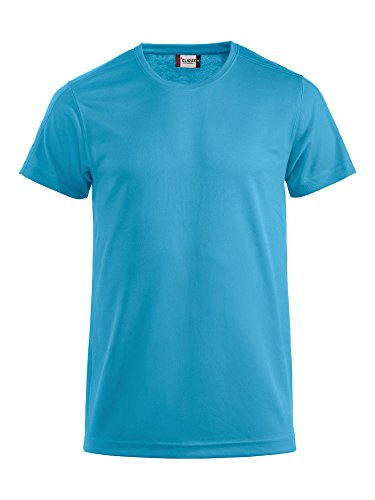 Herren Funktions T-Shirt aus Polyester von CLIQUE. Das T-Shirt für den Sport, perforiert und feuchtigkeitsabführend in Hellblau, Grösse L von Clique