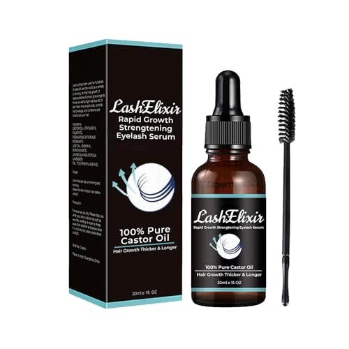 GFOUK Lashelixir Rapid Growth Strengthening Eyelash Serum, Castor Oil Eyelash Serum, Lash Boosting Serum For Longer, Strengthen And Nourish Your Natural Lashes, Eyelash Growth Serum for Women (1pcs) von Clisole