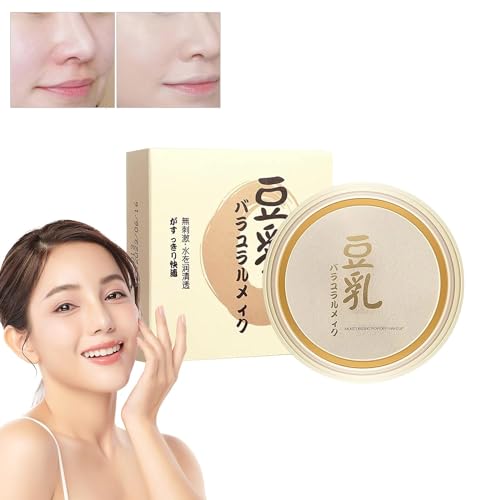 Japanese Concealer Soybean Milk Powder, Milk Concealer Japan Makeup, Concealing And Setting Soy Milk Powder, Long-Lasting Oil Control Makeup Holding Face Foundation for All Skin Types (Natural) von Clisole