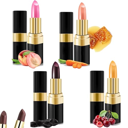 Labial Negro Magico,Labial Negro Magico Mate Larga Duración, Natural Lip Stain Gloss Moisturizing Lip Balm, Temperature Color Change Lipstick, Long Lasting Matte, for All Skin Types (D) von Clisole