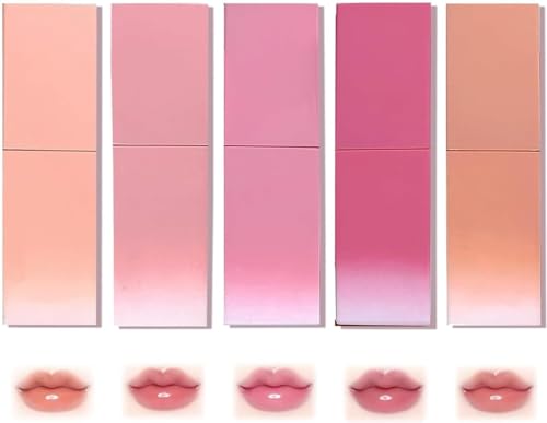 Macqueen Dewy Water Glow Lip Tint, Long Lasting Moisturizing Lip Oil Gloss Lip, Mini Hydrating Lip Gloss, Mini Lip Jelly Liquid Lipstick, Leaving Lips Feeling Soft And Plump (5pcs) von Clisole