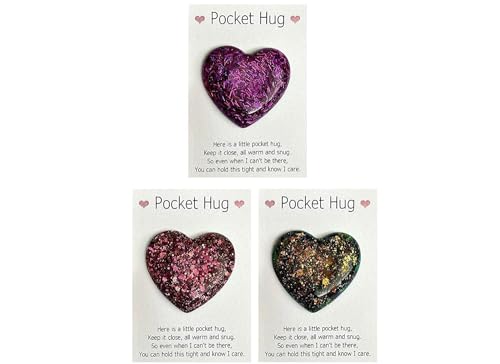 Pocket Hug Heart with Card, Mini Cute Pocket Hug Decoration Special Encourage, Pocket Hug Token Gift for Women Men, Carry Heartwarming Message to Hug Whoever Needs (Random color-1pcs) von Clisole