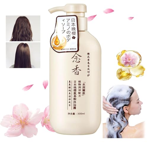 Sakura Hair Growth Shampoo, Sakura Japanese Shampoo for Hair Loss, Hair Growth Shampoo and Conditioner for Women, Evening Amino Acid Shampoo,Thick and Smooth Hair, for All Hair Types (Body Wash) von Clisole