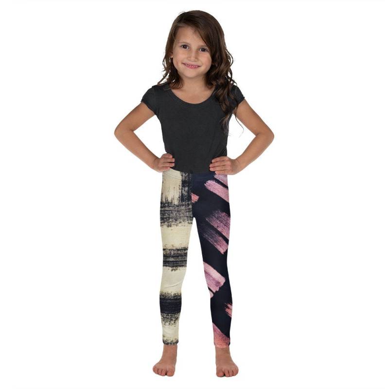 Mädchen Bedruckte Leggings Abstrakte Pinselstriche Activewear von CliziaShop