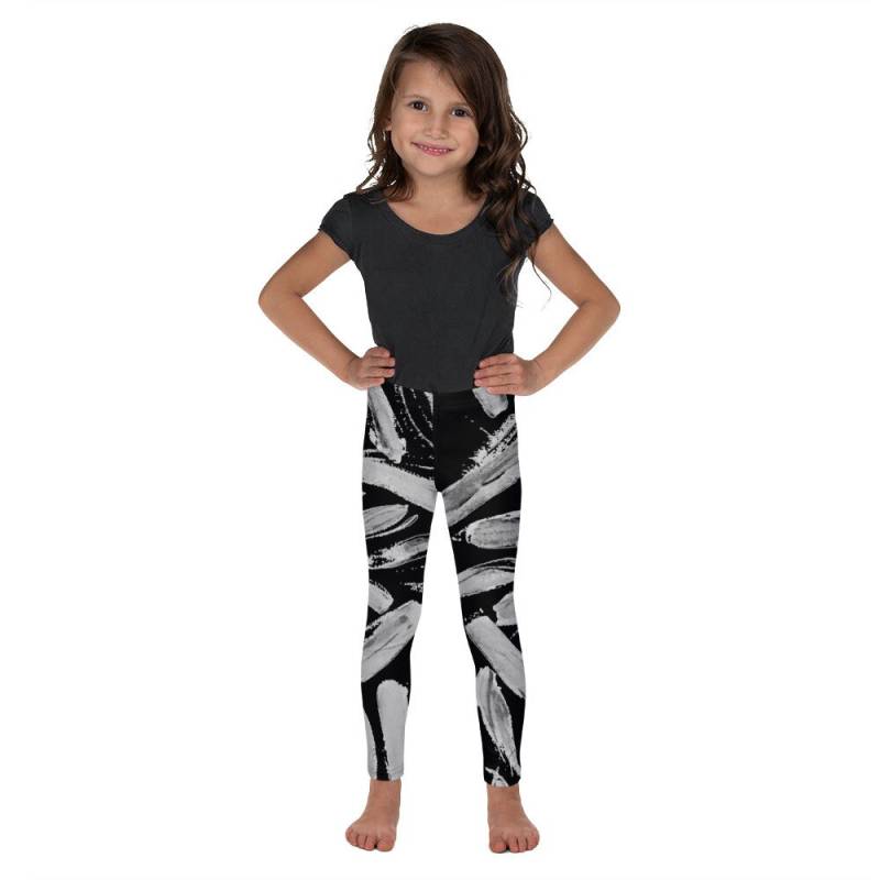 Mädchen Schwarze Leggings Abstrakte Pinselstriche Kleinkind-Pants von CliziaShop