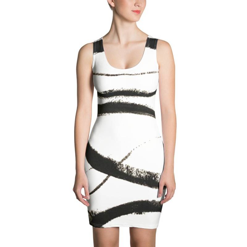 Unvollkommene Clizia Flow White Sublimation Cut & Sew Kleid von CliziaShop