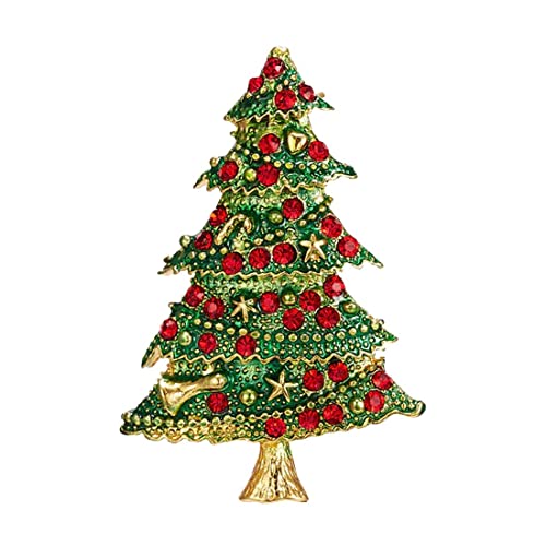 Brosche Weihnachtsbaum Zeitlos - Gold und Strass - Weihnachten - Schöne Verarbeitung - Elegante Brosche - Geburtstagsgeschenk für Frauen Mädchen - Hochzeitsfeier - Weihnachten, Metall von Clj Charles Le Jeune